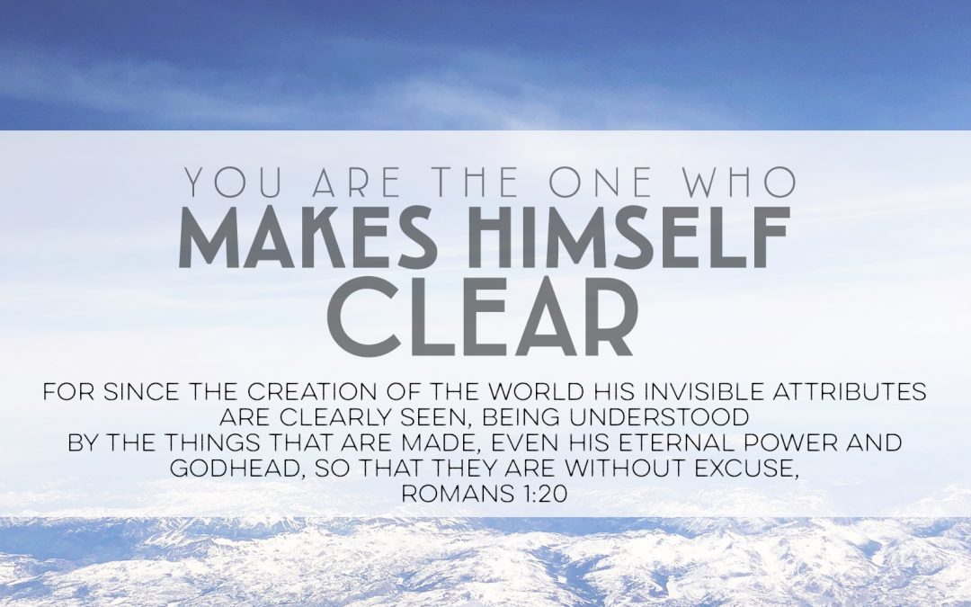 You Are the One Who Makes Himself Clear