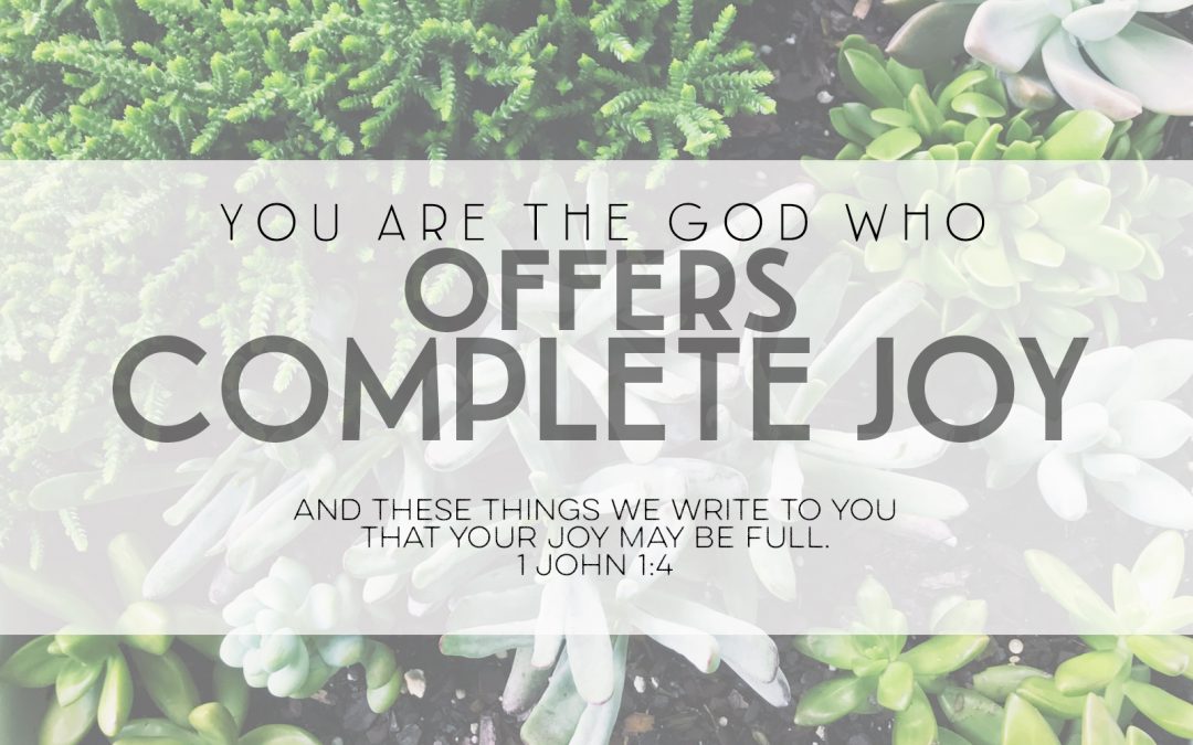 You Are the God Who Offers Complete Joy