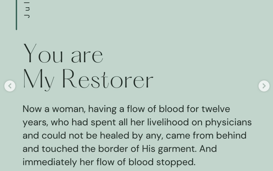 You are My Restorer