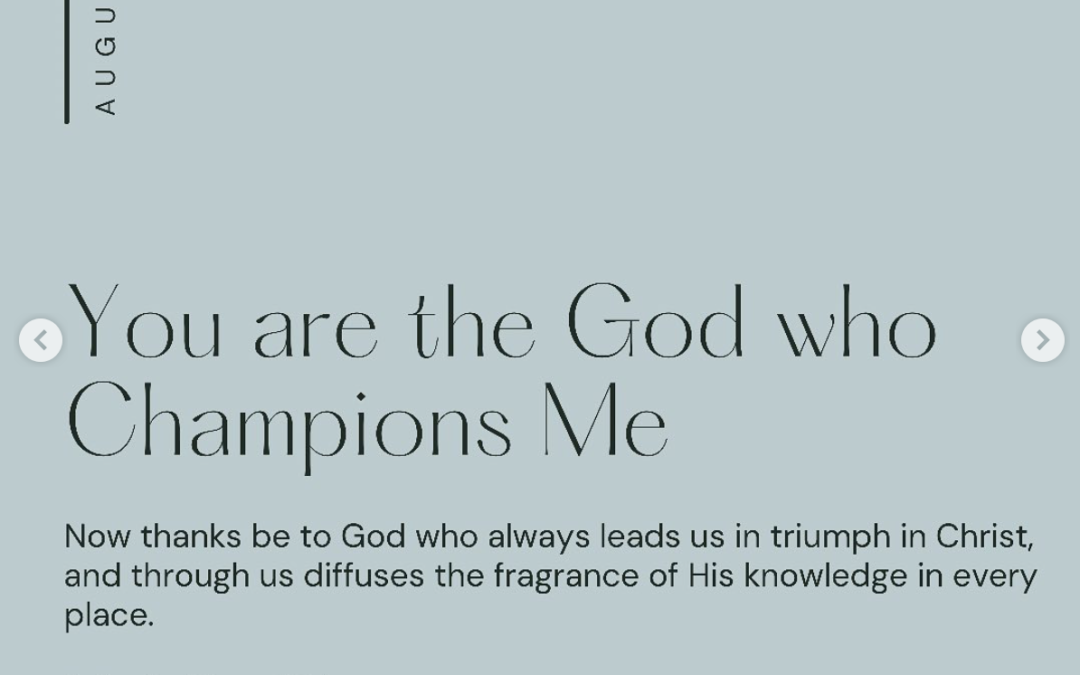 You Are the God Who Champions Me