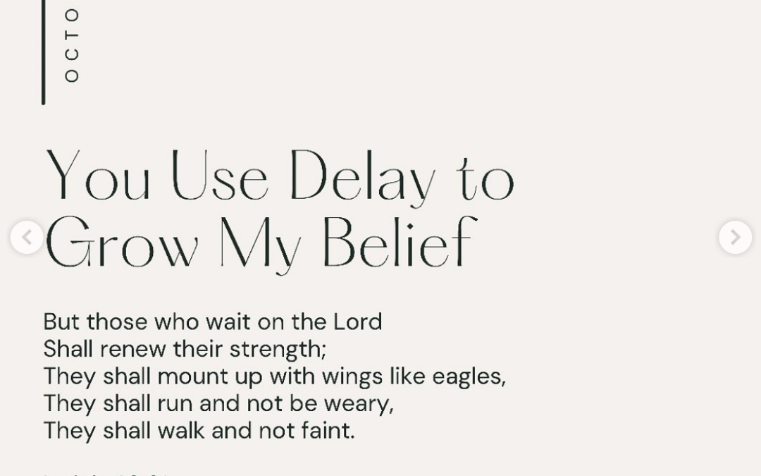 You Use Delay to Grow My Belief