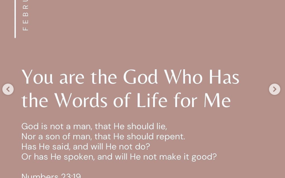 You are the God Who Has the Words of Life for Me