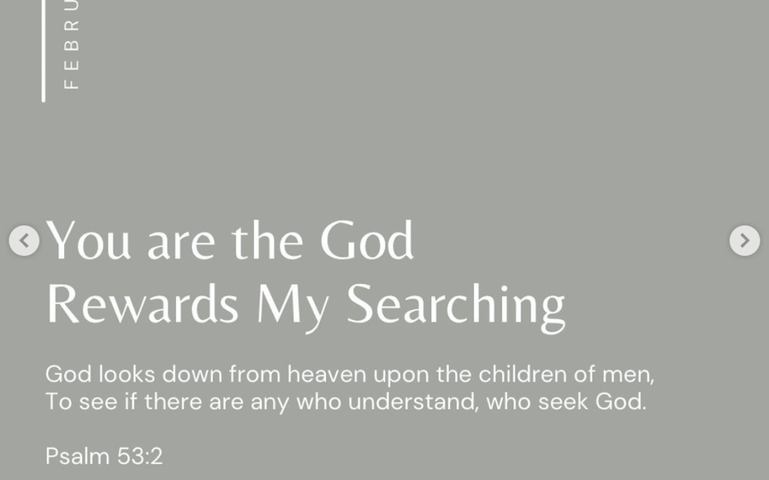 You are the God Who Rewards My Searching